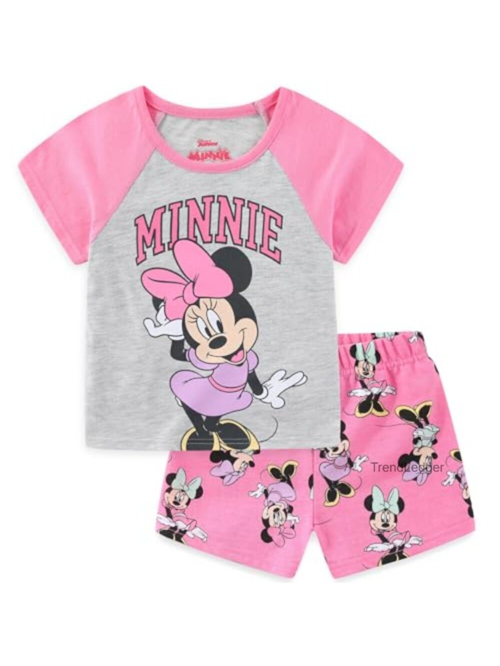 Girls Short Sleeve T-Shirt and French Terry Shorts Set Toddler Outfit